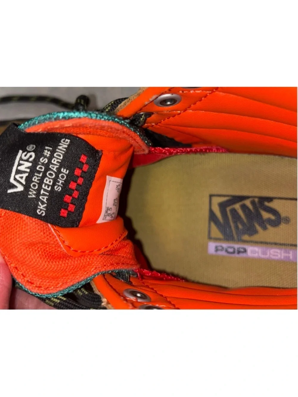 Vans Outdoor Skate Sk8-Hi's leather Super Grip Sneakers size Men’s 8.5 Women’s 7